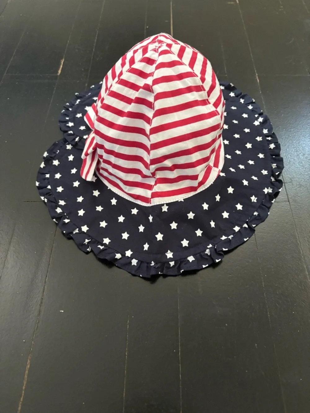 The Children's Place American Stars & Stripes Ruffle Bucket Hat Toddler S/M